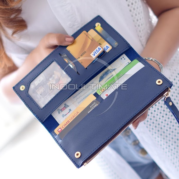 Dompet Wanita IMPORT HM-248 Dompet Cewek dompet Kartu ATM Panjang Lipat Kulit Murah dompet  panjang