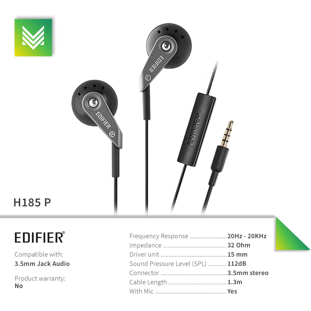 EDIFIER H185P EARBUD KERE HORE LEGEND ORIGINAL EARPHONE