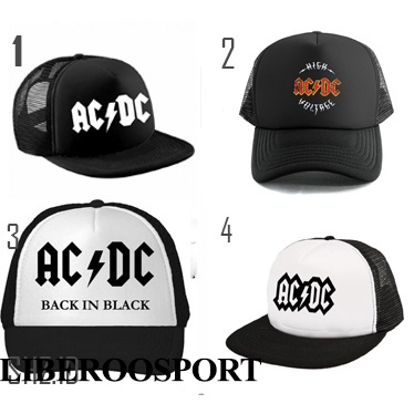 Topi ACDC | Topi Band | Band ACDC | Topi trucker | Topi Jaring pria wanita murah