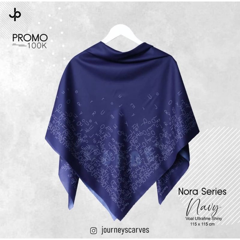 NORA SERIES NAVY BY JOURNEY SCARVES