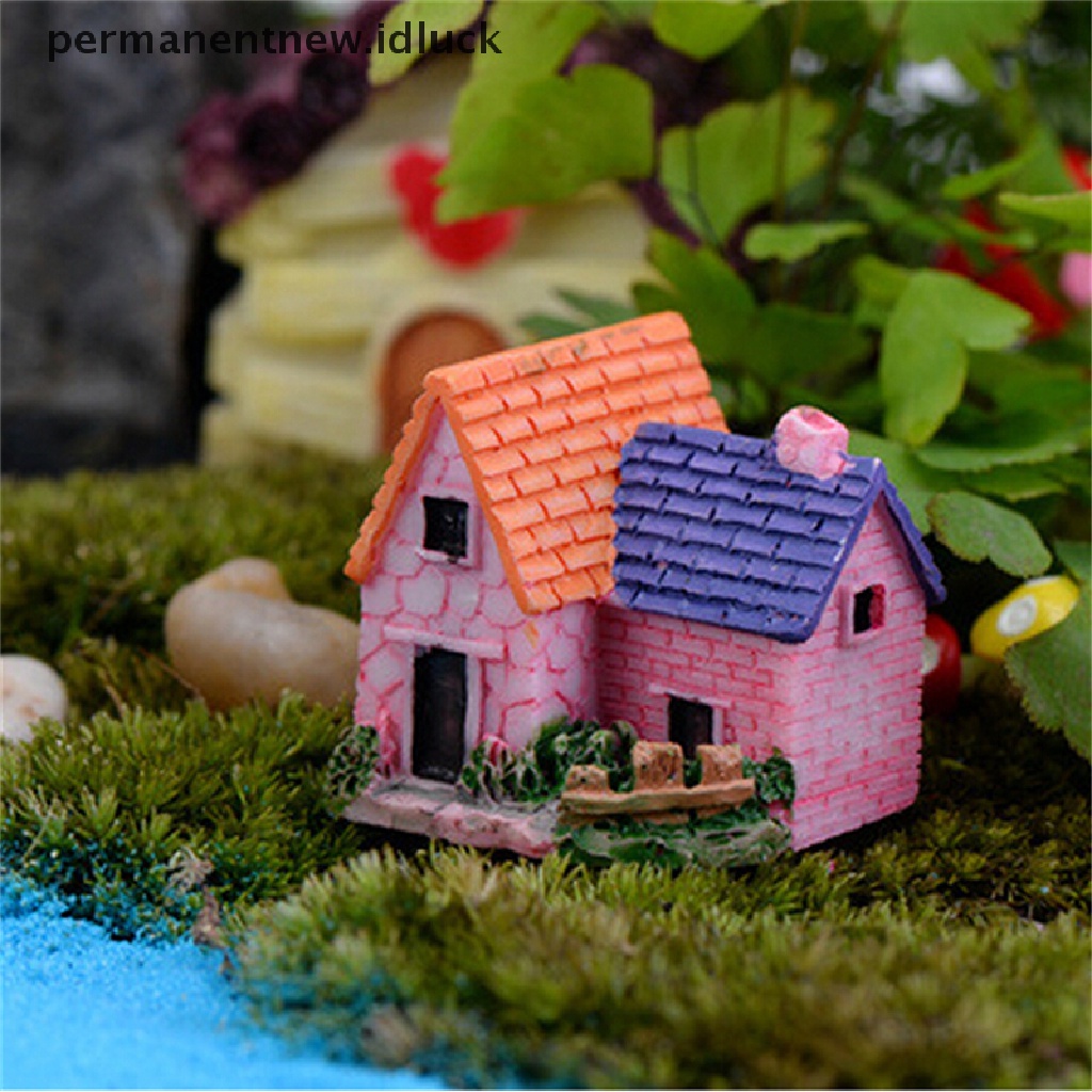 Miniatur Rumah Bahan Resin Untuk Dekorasi Taman