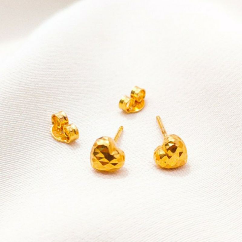 Anting bulat england Emas asli