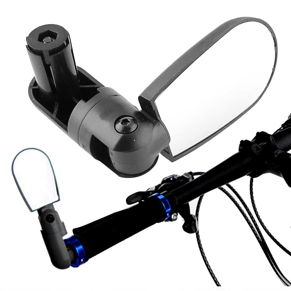 2 PCS Kaca Spion Sepeda Kotak Handlebar 360 Rotate / Spion Sepeda MTB Hitam