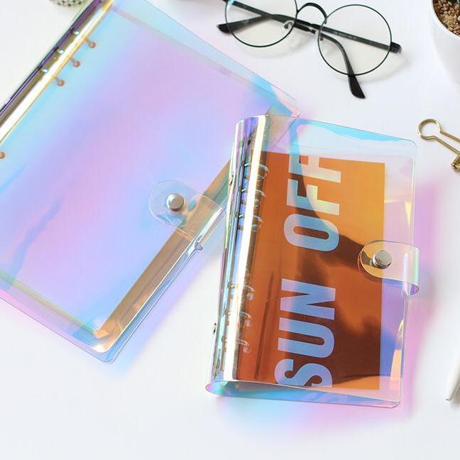 

⚡TOK SIAP 【COD】[THE UNIVERSE] Buku Binder A5 6 Ring Transparan Binder Cover Notebook Binder Hologram - ST004paling murah