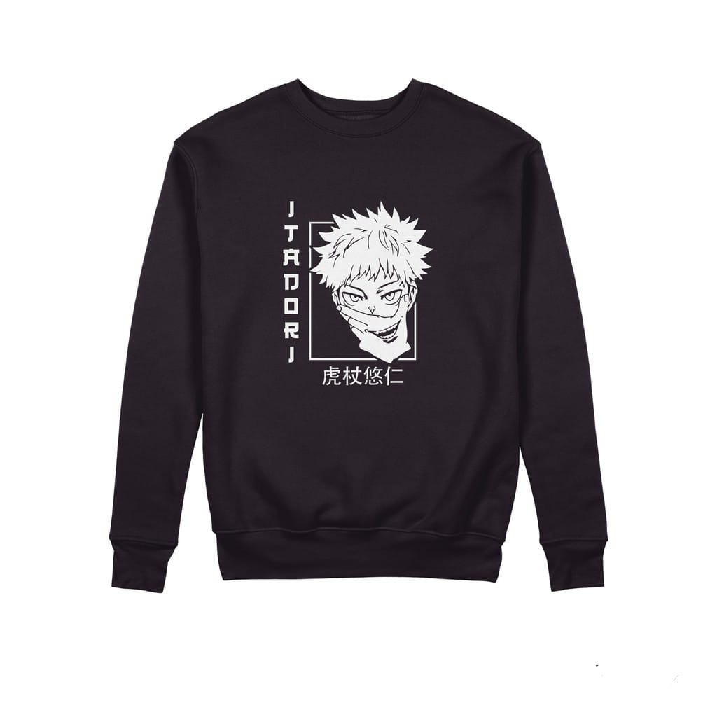 ANIME SWEATER UNISEX ITADORI YUUJI /// ATASAN UNISEX FLEECE TEBAL LEMBUT PREMIUM KEKINIAN TERBARU''