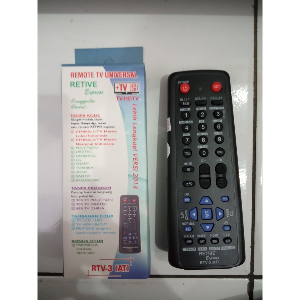 REMOTE TV UNIVERSAL RETIVE RTV-3