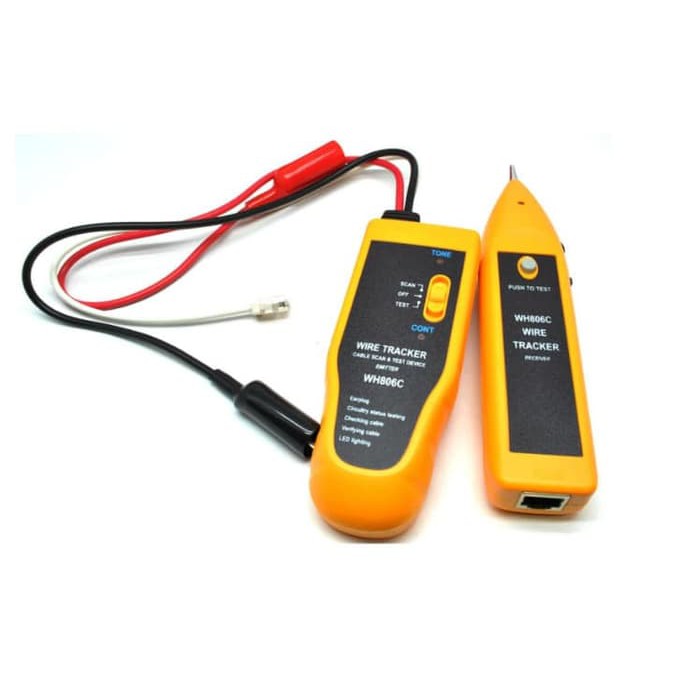 Jual LAN Tester Wire Cable Tracker Scan Find Line Kabel Jaringan RJ45 RJ11 - Orange terbaik