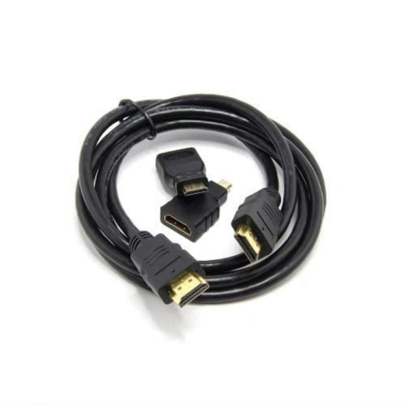 Kabel HDMI 3in1 Hdmi to Hdmi, Mini &amp; Mikro - Cable hdmi to micro - mini