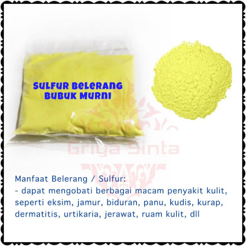 Sulfur Belerang Bubuk Obat  penyakit kulit panu kadas jerawat dermatitis
