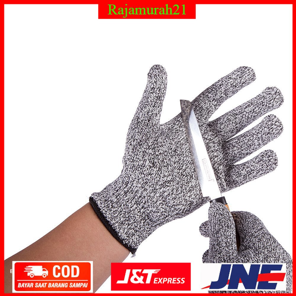 Clean Power Sarung Tangan Keselamatan Tahan Goresan - OMHASOYC - Gray/Black