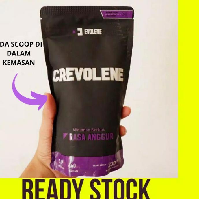 COD✔️Crevolene Creatine Evolene rasa anggur 330 gr gram 330gr Original BPOM HALAL Evolen Evoline Evo