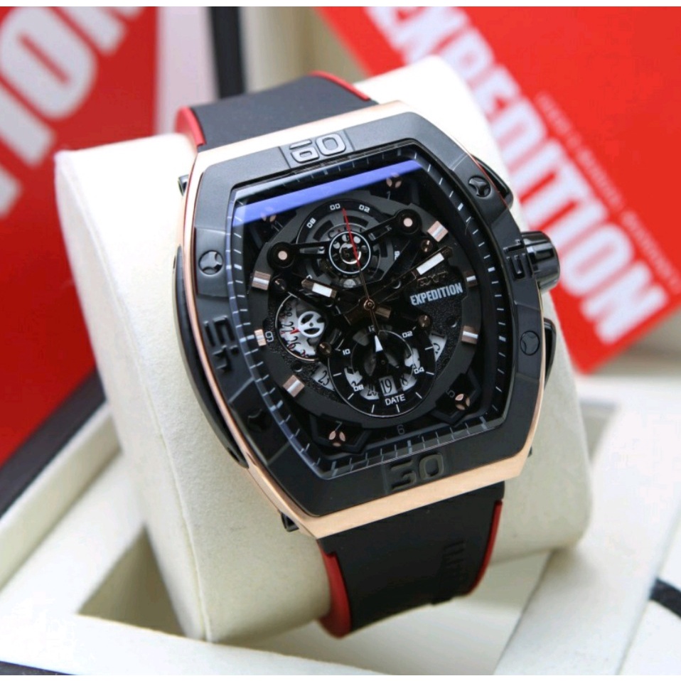 Expedition EXP 6800 / E 6800 Jam Tangan Pria Original Size 4,8 Cm x 5,3 Cm