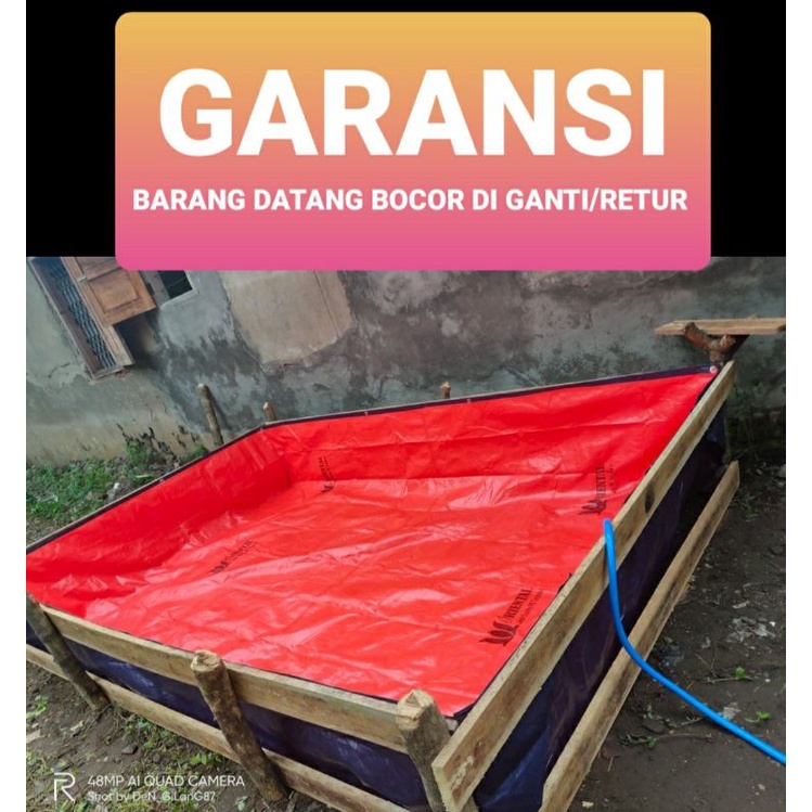 terpal kolam ikan a12 200x300x50  a12 tebal terpal kolam ikan 200cm x 300cm x 50cm