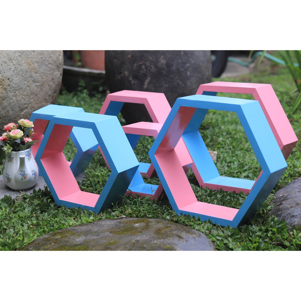 Rak Hexagonal rak dinding Hexagonal Rak Hexa Custom Pajangan Hexa Rak Dinding HexaTermurah
