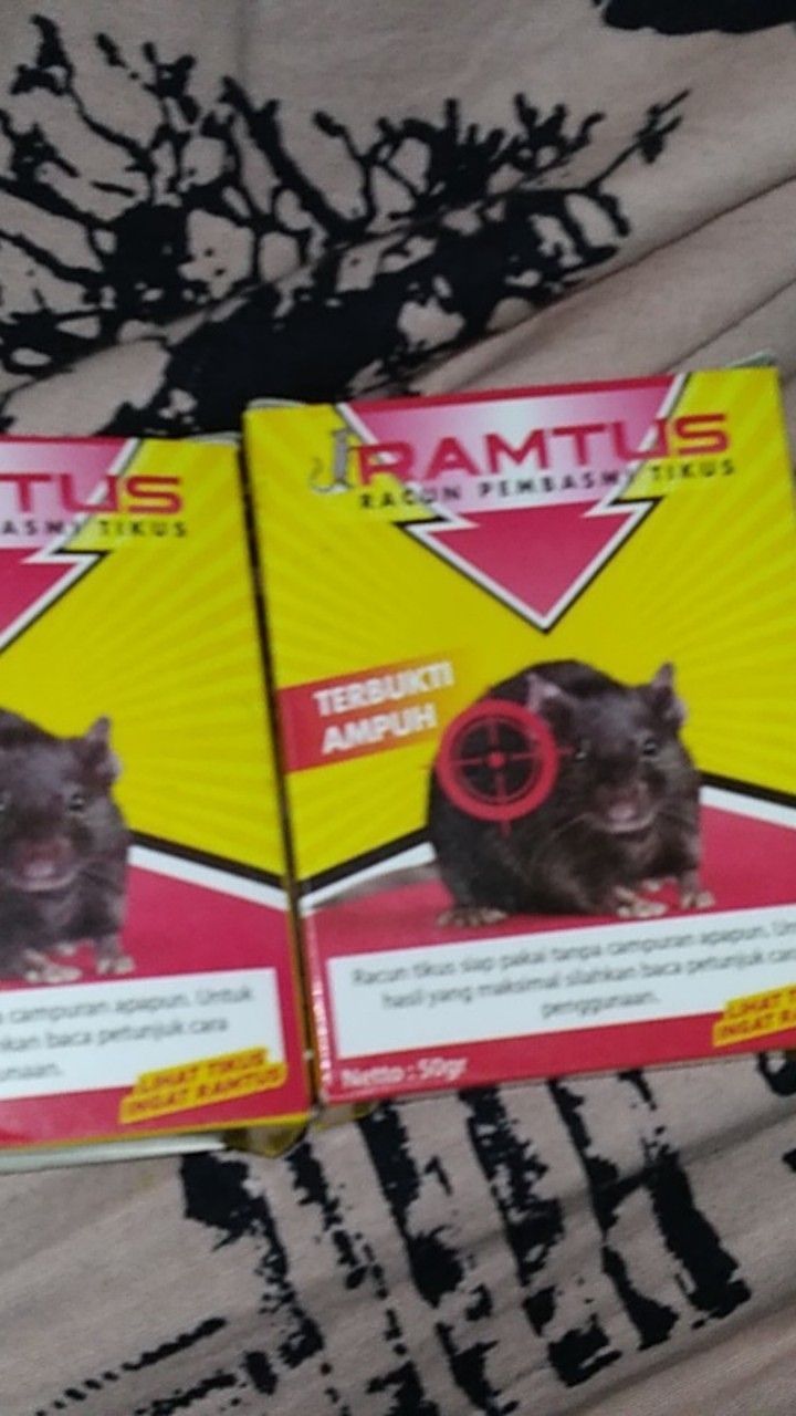 Umpan Jebakan Tikus Paling Ampuh Ramtus Racun Pembasmi Tikus Mati Kering Obat Pembunuh Tikus 2 Pack