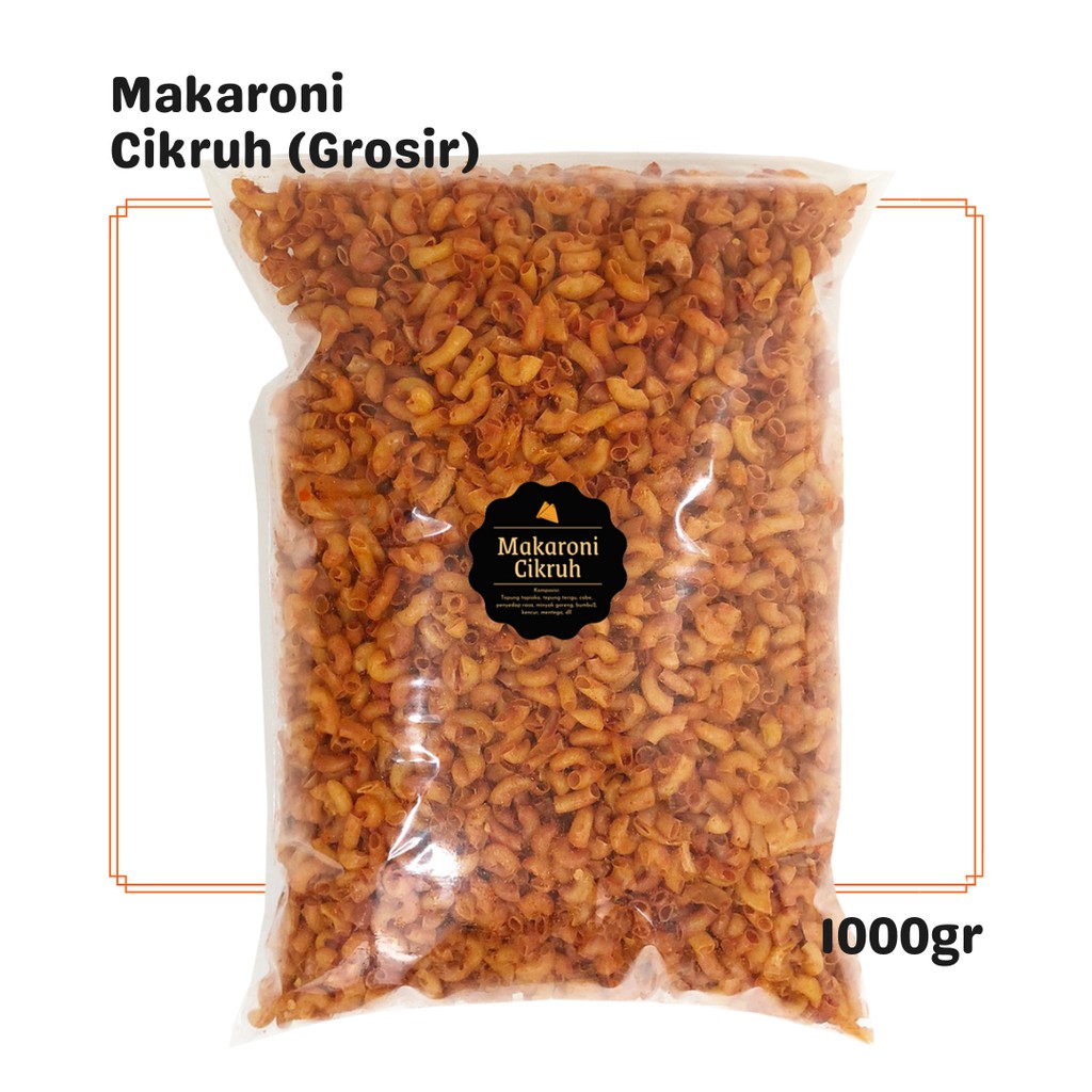 

SNACK KEKINIAN Makaroni Cikruh (Grosir) 1000gr / Snack Cemilan Kilo Kiloan / Camilan Pedas Gurih