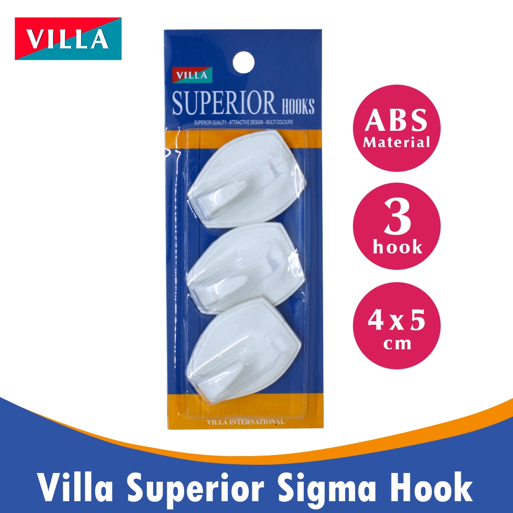 Ktmstore Villa Superior Sigma Hook 1002 Gantungan baju Kail Tempel 2201-1002