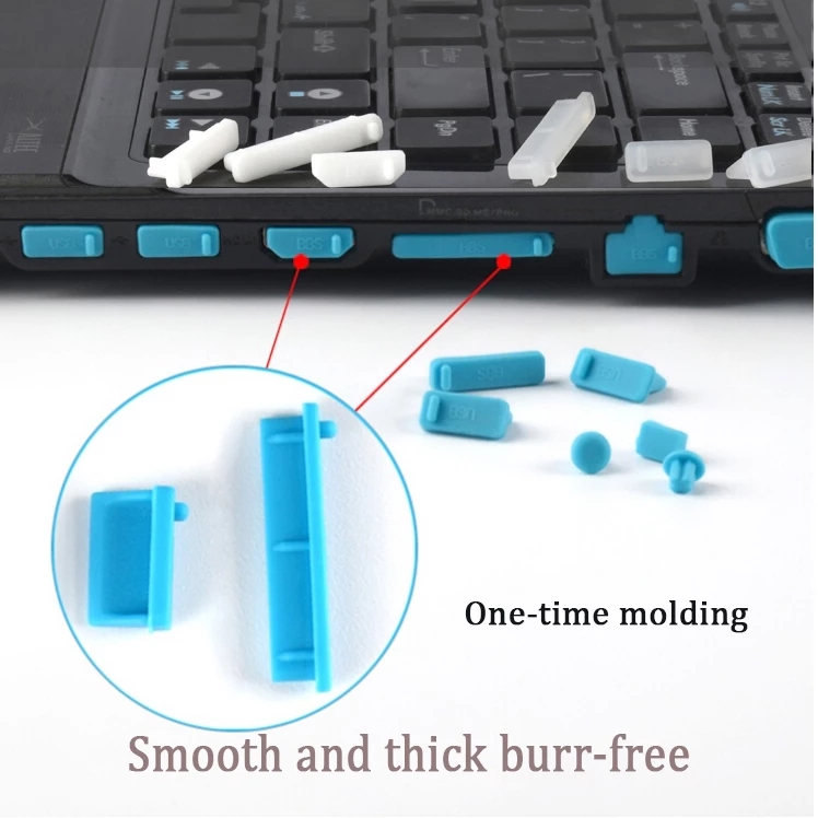 13pcs / Set Cover Plug Usb Anti Debu / Air Bahan Silikon Aneka Warna Untuk Komputer