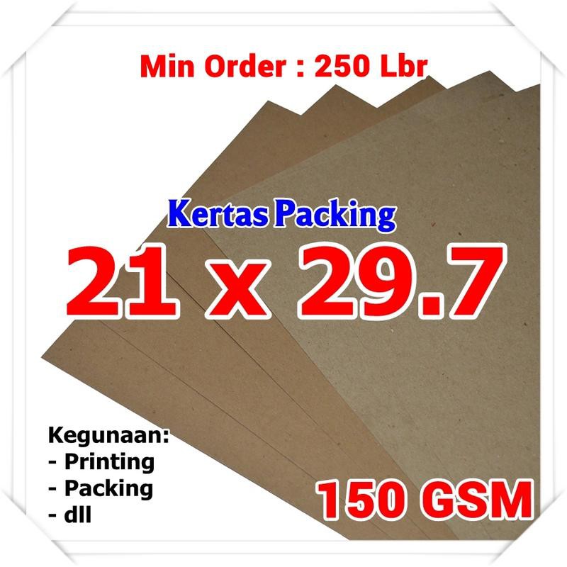 

PAKET - Kertas Packing Tebal | Kraft | Bungkus | Coklat | Sack | A4 | 150 Gram