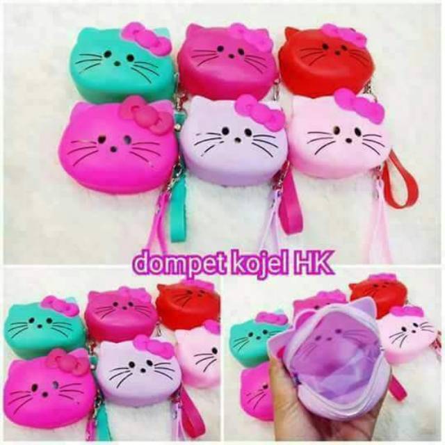 HK Dompet Koin Karakter HelloKitty Bahan Karet Silikon Tebal