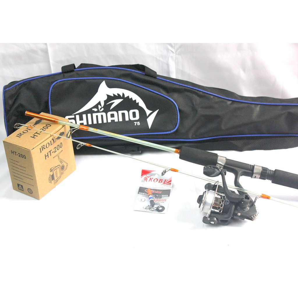 Paket Hemat - 1 Set Alat Pancing Lengkap Bonus Tas  Model Joran Sambung 2 Ukuran 120 135 150