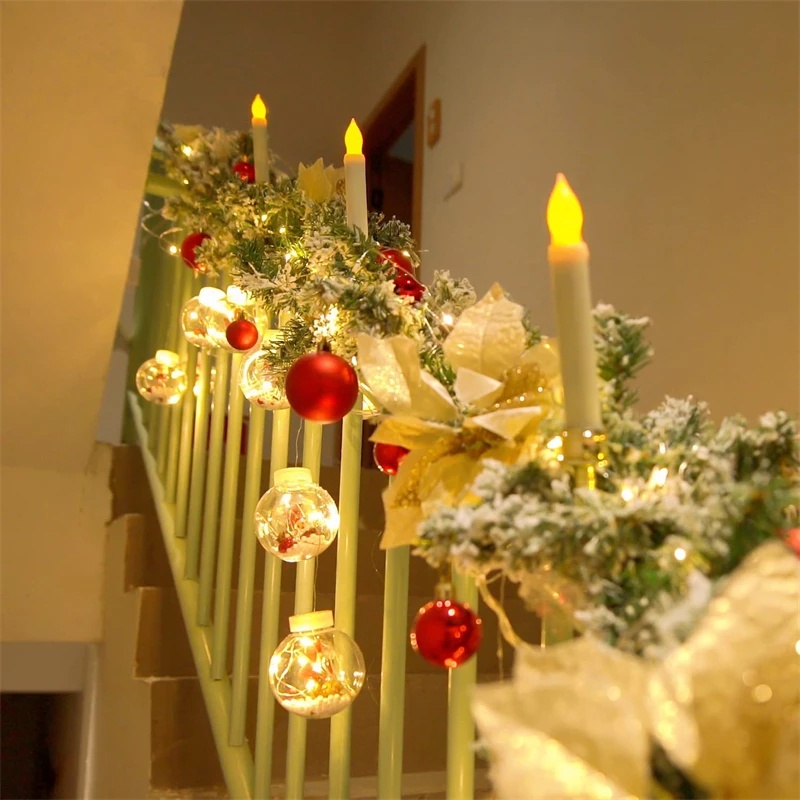 Lampu Malam LED Bentuk Lilin Tanpa Api Tenaga Baterai Untuk Dekorasi Natal / Halloween