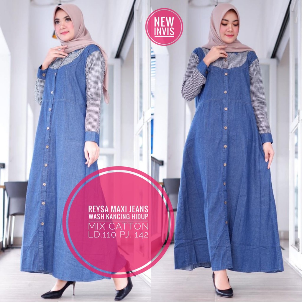 REYNA MAXI / REYSA MAXI JEANS WASH KANCING HIDUP BR