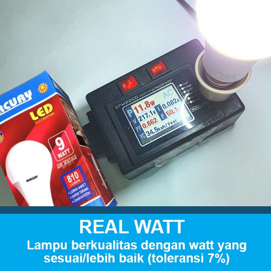 MERCURY LIGHTNING 9W Bohlam LED A Bulb Lampu LED 9 Watt 9 W GARANSI 3 THN ORIGINAL