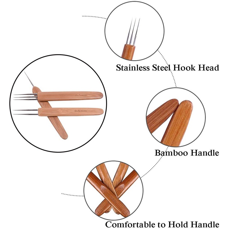 Set Alat Kait Renda Kunci Gimbal Untuk Membuat Rambut Kepang Other