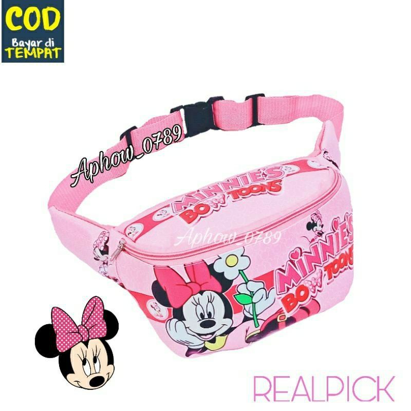 New Waistbag anak / Waistbag Miki Mouse Bahan kulit Waistbag anak