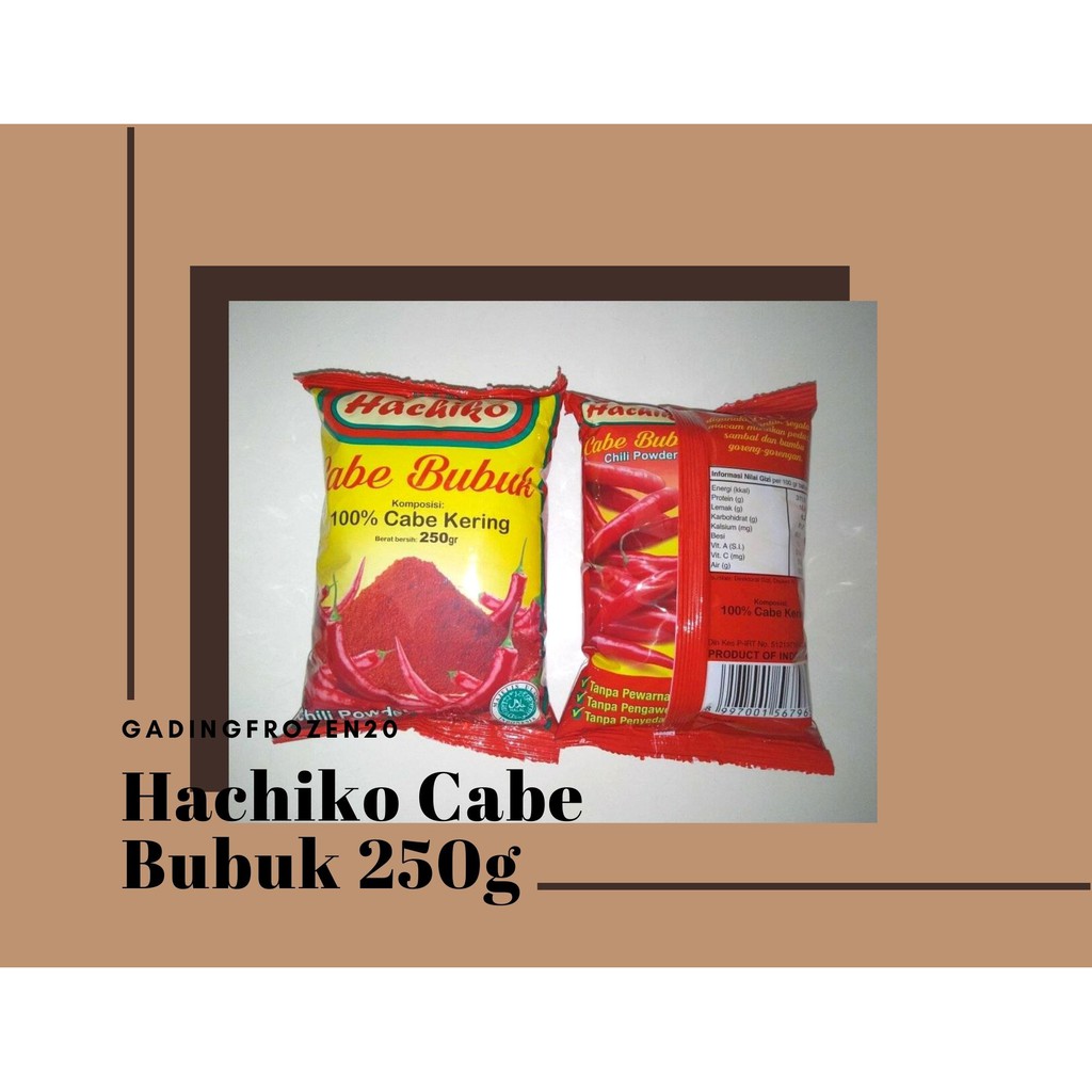 

Gadingfrozen20 Hachiko Cabe Bubuk 250g Bumbu Instan