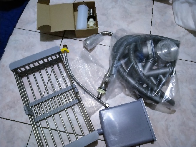 Bak Cuci Piring 2lubang Tebal Stainless 304 Thsink 82cm Paket Komplit Promo
