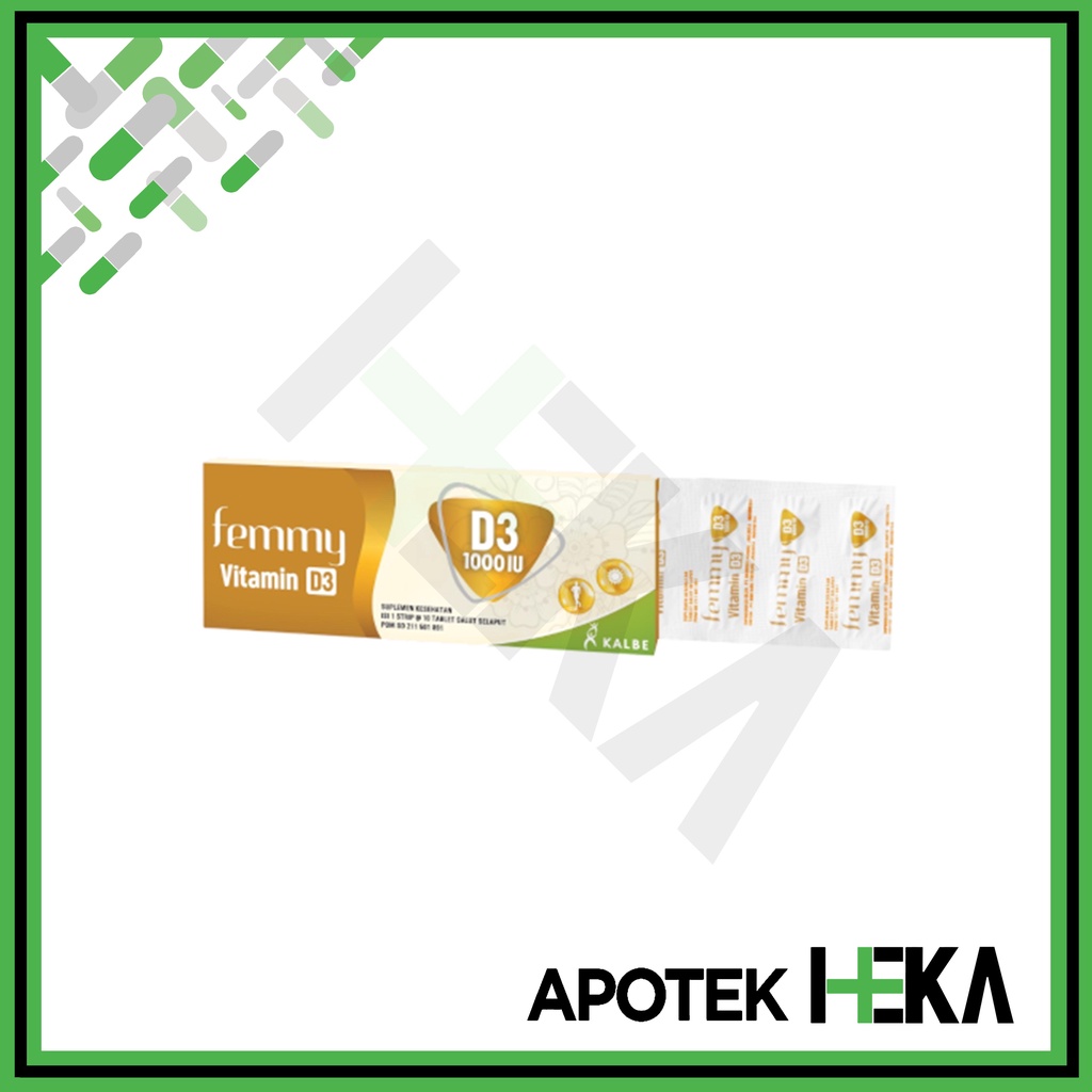 Femmy Vitamin D3 1000 IU isi 10 Tablet (SEMARANG)