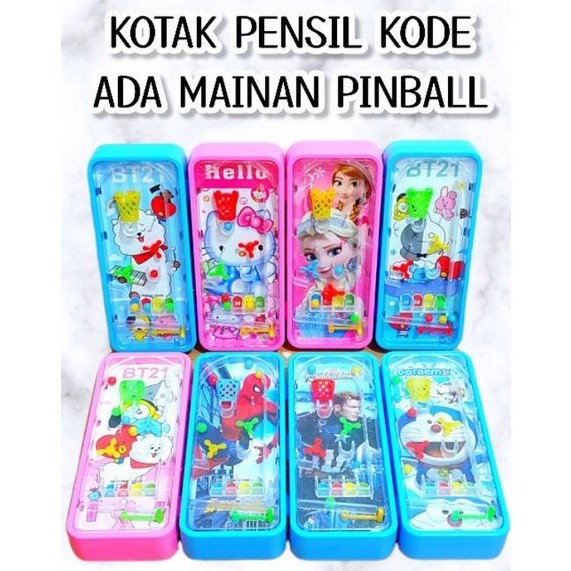 

kotak Pensil Kode Password ada mainan Pinball Morif Kartun