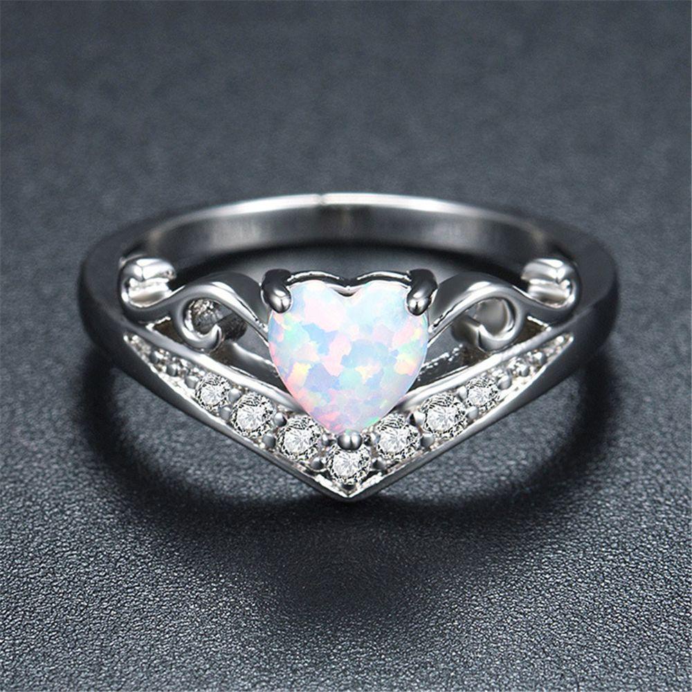 Lily Cincin Oval Untuk Wanita Hadiah Hari Valentine Perhiasan Persahabatan Rings