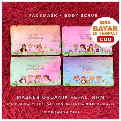 WASH OFF MASK MASKER ORGANIC PETAL BY NHM 15 gr