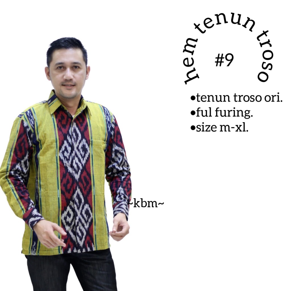 Kemeja tenun  troso lapis furing