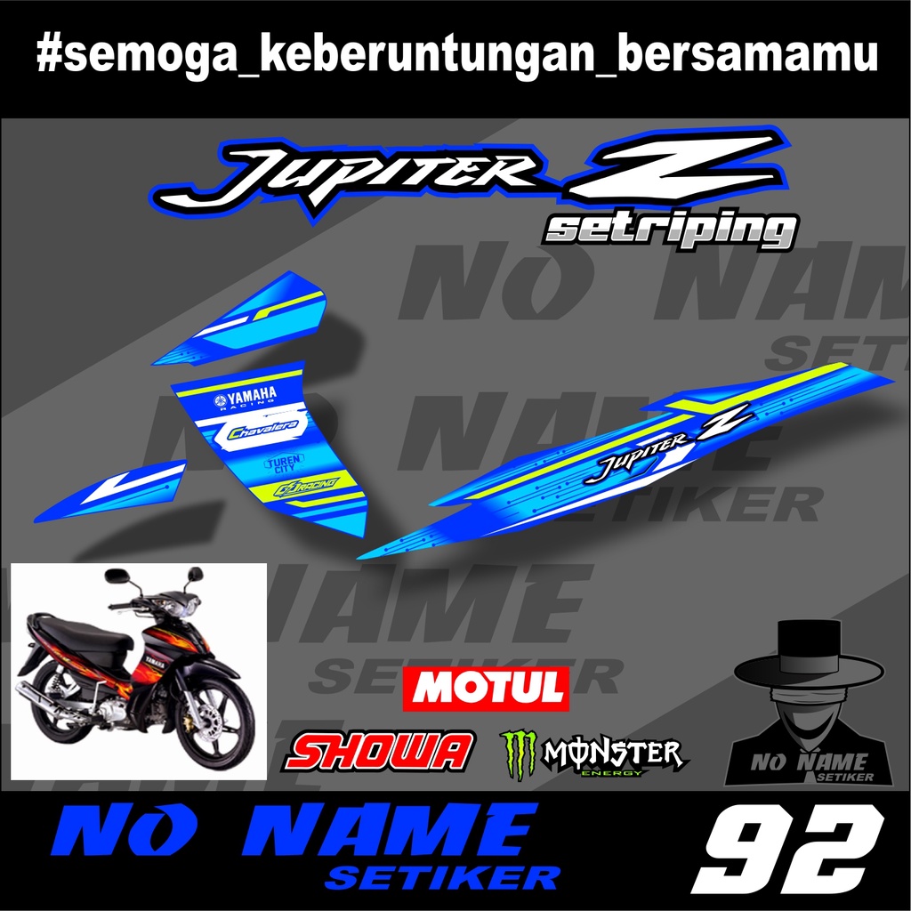 Stiker striping Jupiter Z burhan (92) tahun 2008-2009 Stiker Variasi List Motor Jupiter z