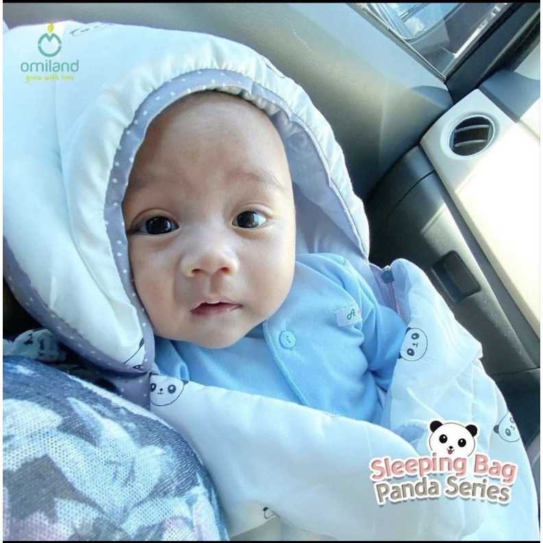 Omiland Sleeping Bag Kantong Tidur Bayi Lembut &amp; Hangat Panda Series - OWS 2141