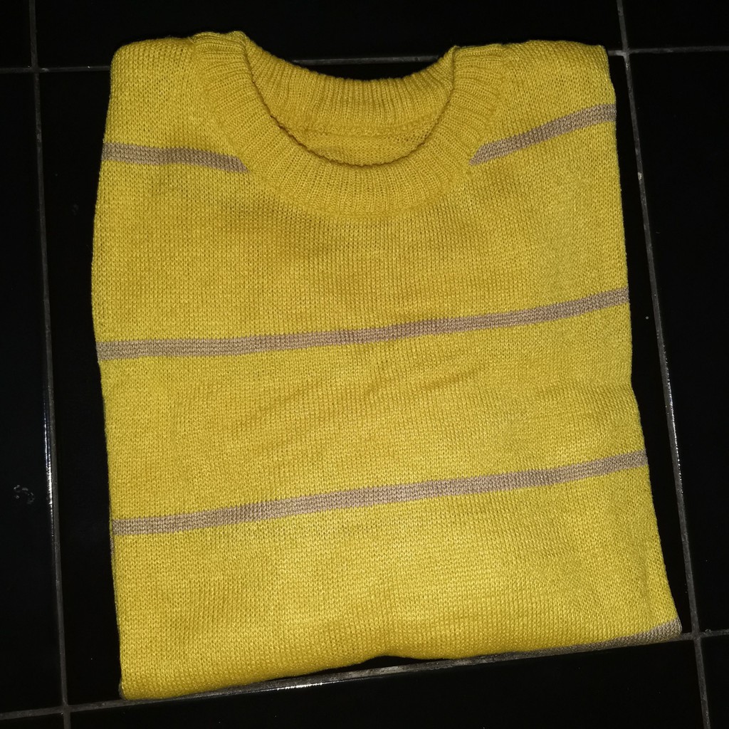 Atasan Rajut Sweater Rajut Knit Zia Adeline-Lemon - Moka