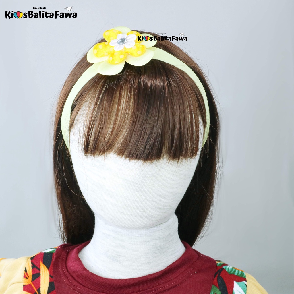 (SATUAN) Bandana Bayi Perempuan / Bando Flower Anak Aksesoris Rambut Lucu Murah