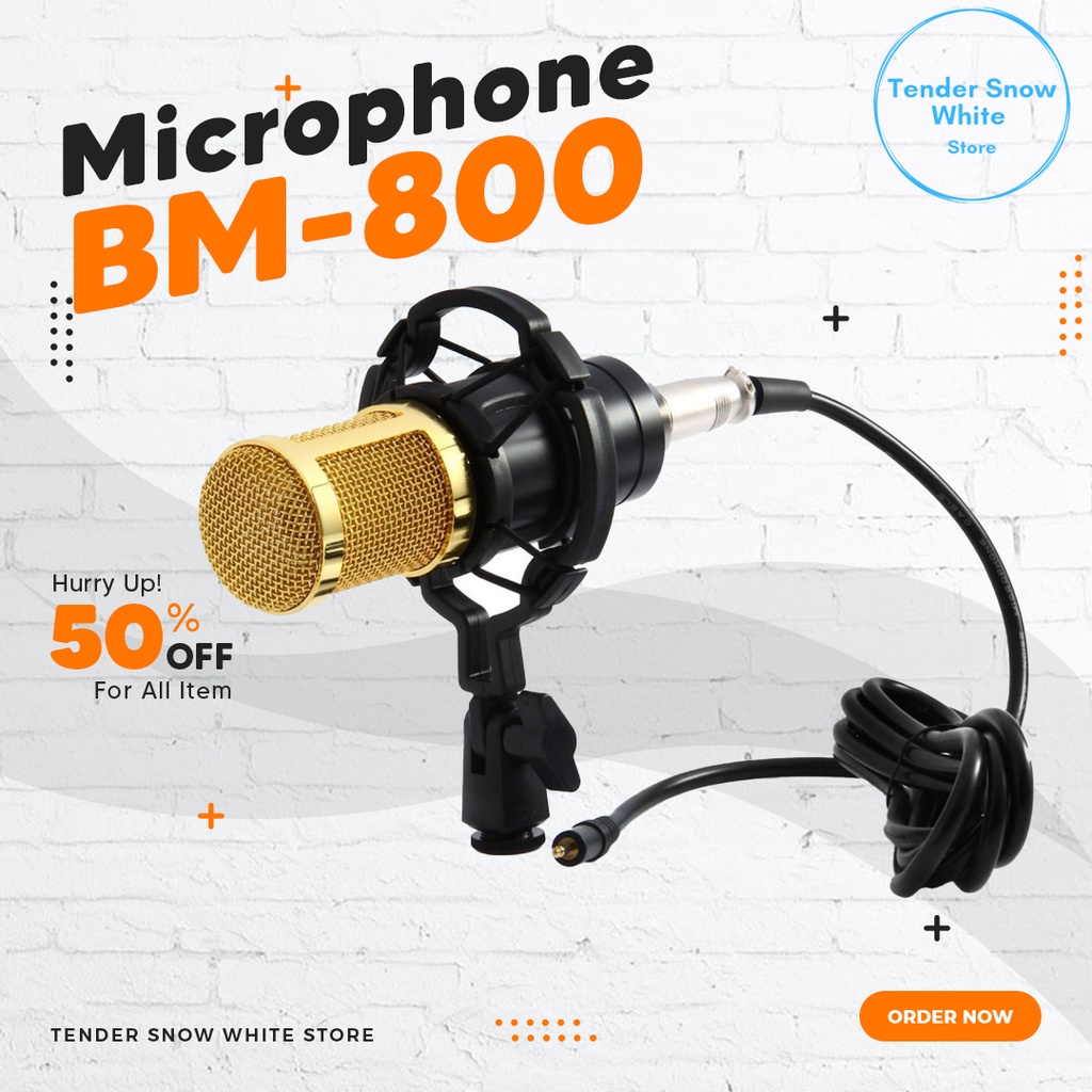 Jual Mic Bm Taffstudio Mikrofon Kondenser Studio Dengan Shockproof