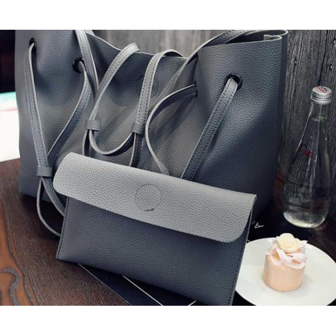 Tas Wanita Branded Handbag Cewek Murah Import - Abu -Abu Tua