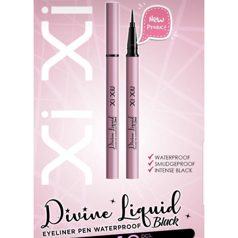 Xi Xiu Eyeliner Liquid Divine spidol/eyeliner xiuxiu hitam Waterproof Black Hitam