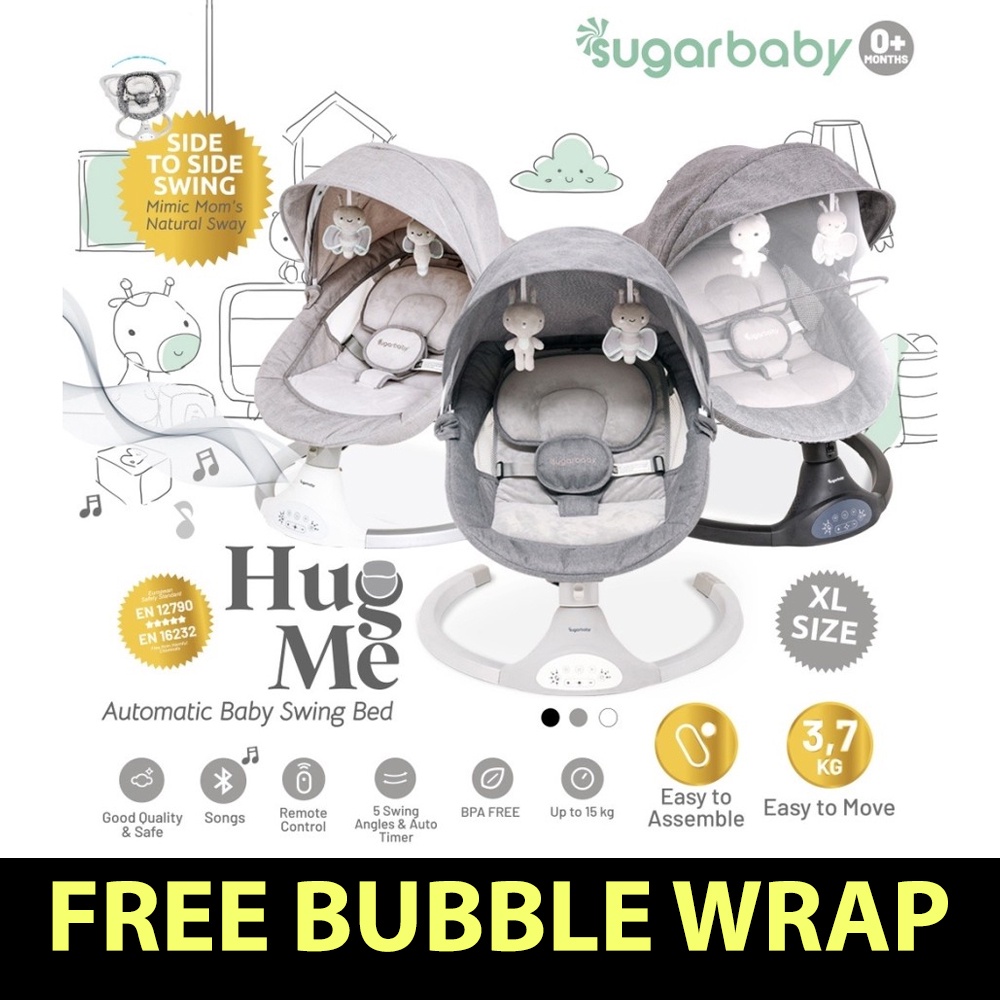 Sugar Baby Hug Me Automatic Baby Swing Bed Side to Side Size XL K-Series Ayunan Bayi Elektrik