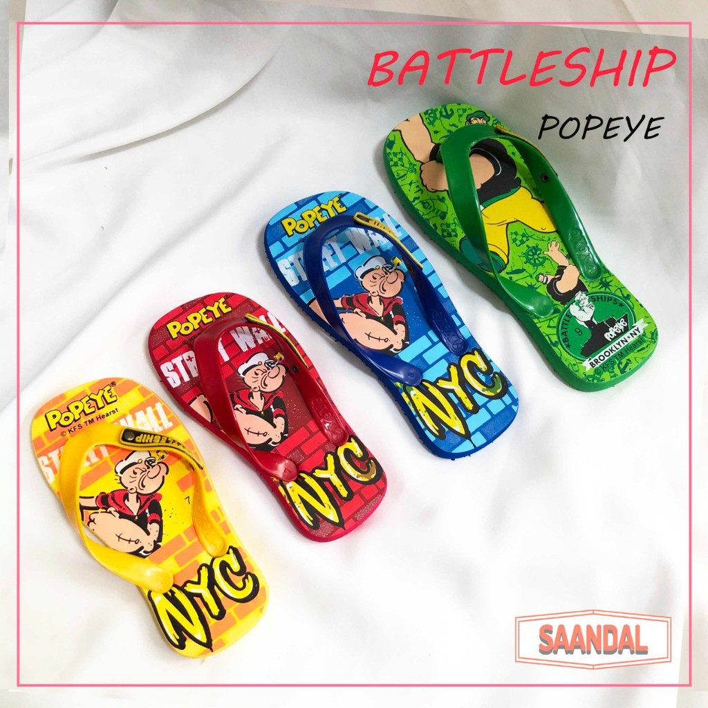 Sandal Jepit Anak Laki-laki warna Battleship Popeye (Bisa Eceran)