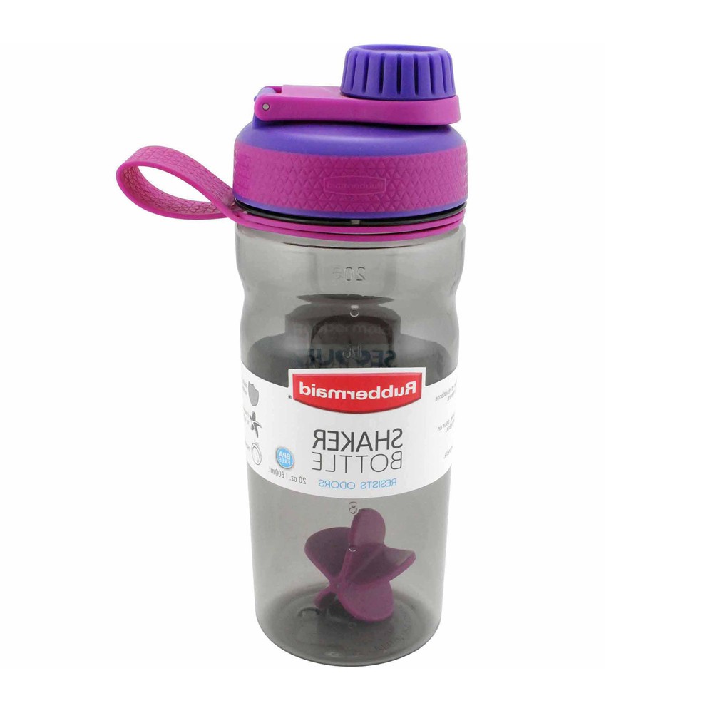 RUBBERMAID BOTOL MINUM SHAKER 600ML - UNGU/MERAH MUDA
