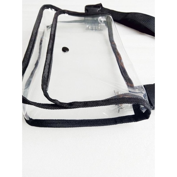 Sling bag transparent crossbody transparant Selempang