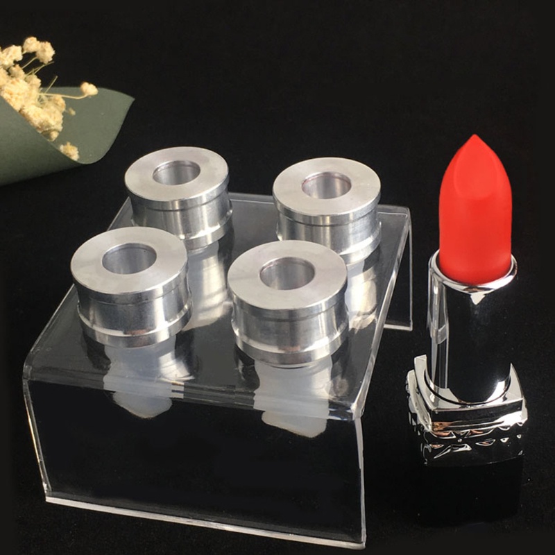 SIY  9PCS Silicone Lipstick Mold Mould with Metal Ring and Stand Set for DIY Lipstick