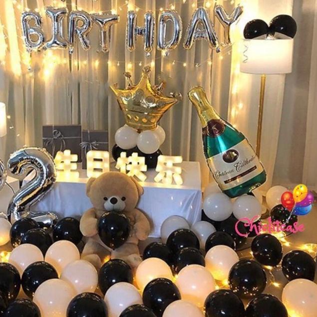 ☝ Set paket balon LED dekorasi birthday romantis ulang tahun fancy dewasa ☄